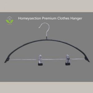 HSMST060 PVC Coated Clothes Hanger with bar and clips