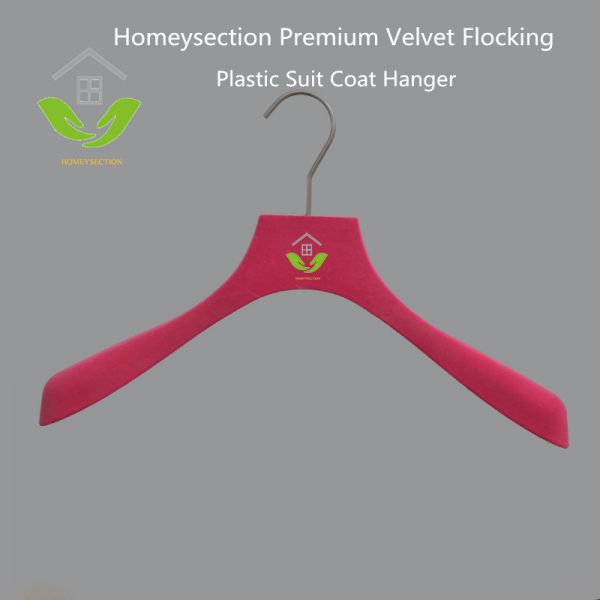 HSPLT283007V Plastic Velvet Clothes Hanger
