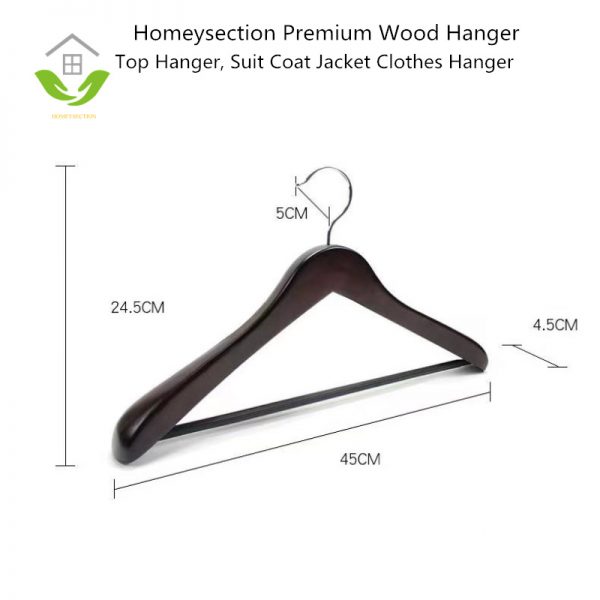 HSWDT283001-1 Wood Clothes Hanger with Pant Bar