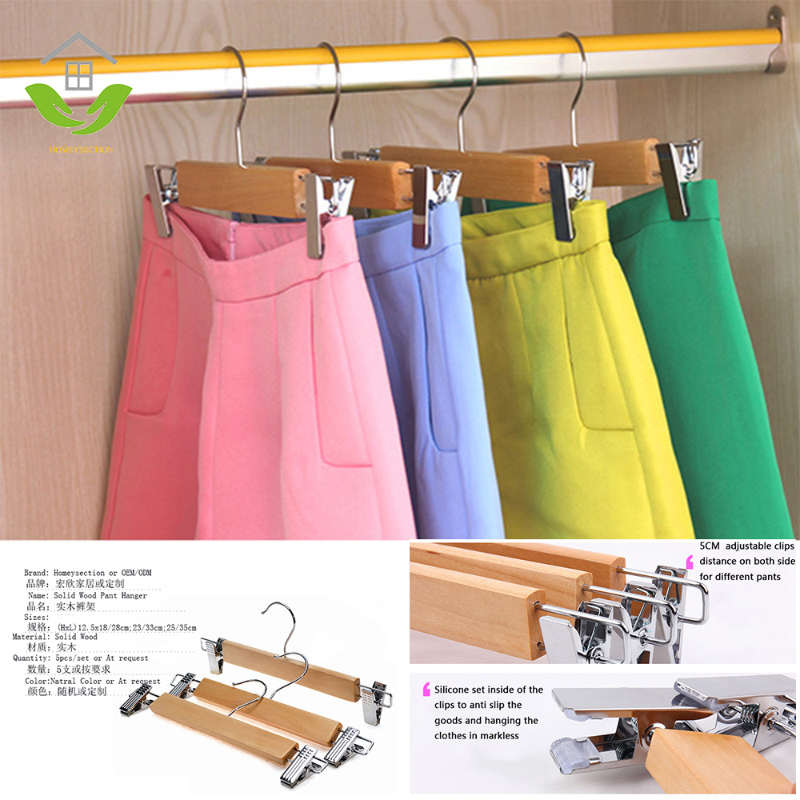 25 Pack Clear Pants Hangers with Clips Non-Slip Skirt with Adjustable Clips  Best