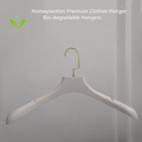 HSBDT8208 Bio-degradable Hangers Antislip, White-grey